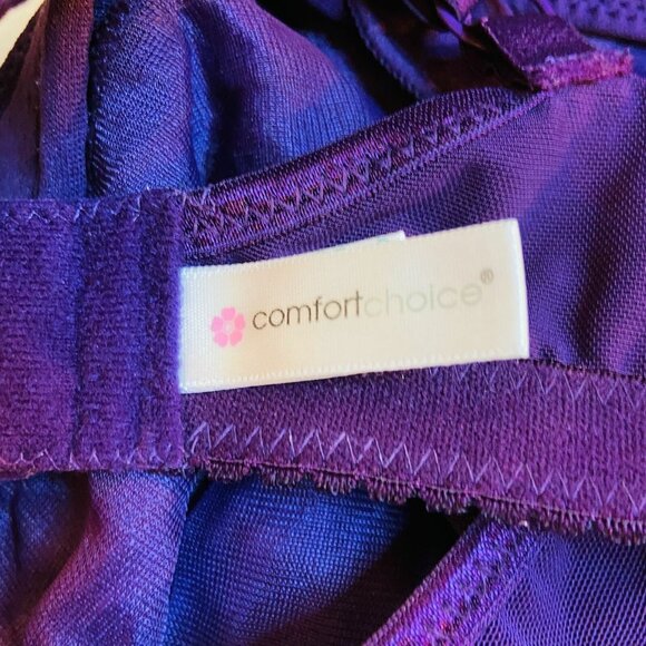 #4596 PURPLE COMFORT CHOICE BRA NON WIRE LACE SIZE 40C - Picture 3 of 9